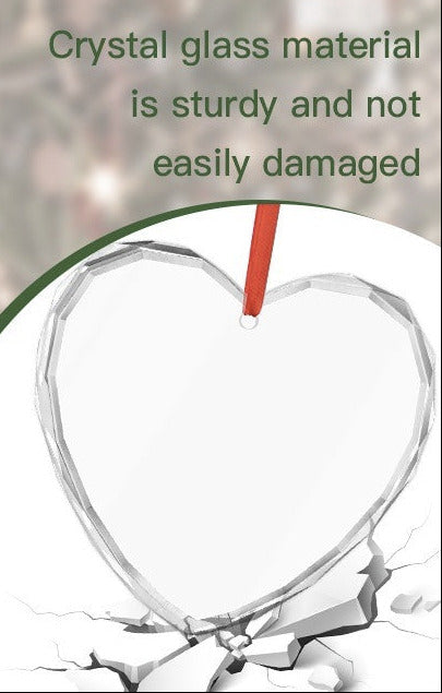 Have a Groovy Little Christmas Heart Shaped Glass Ornament