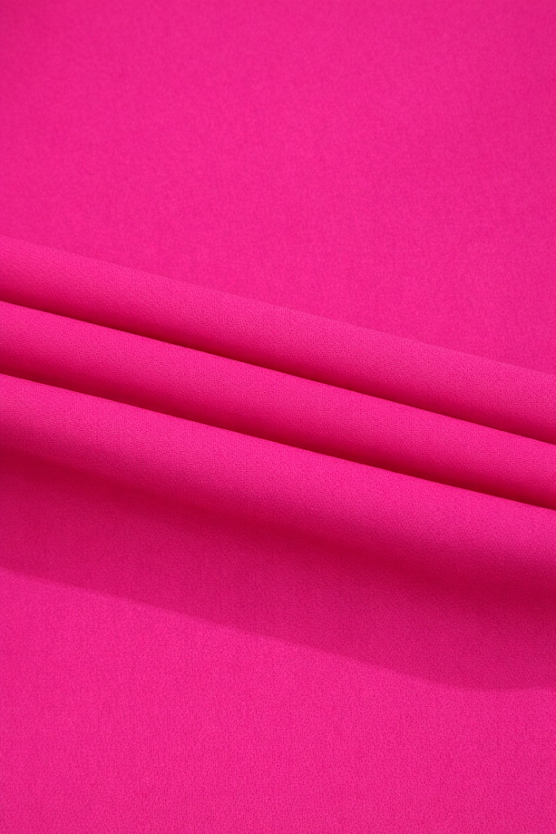 Solid Notched Neck Petal Sleeve Blouse