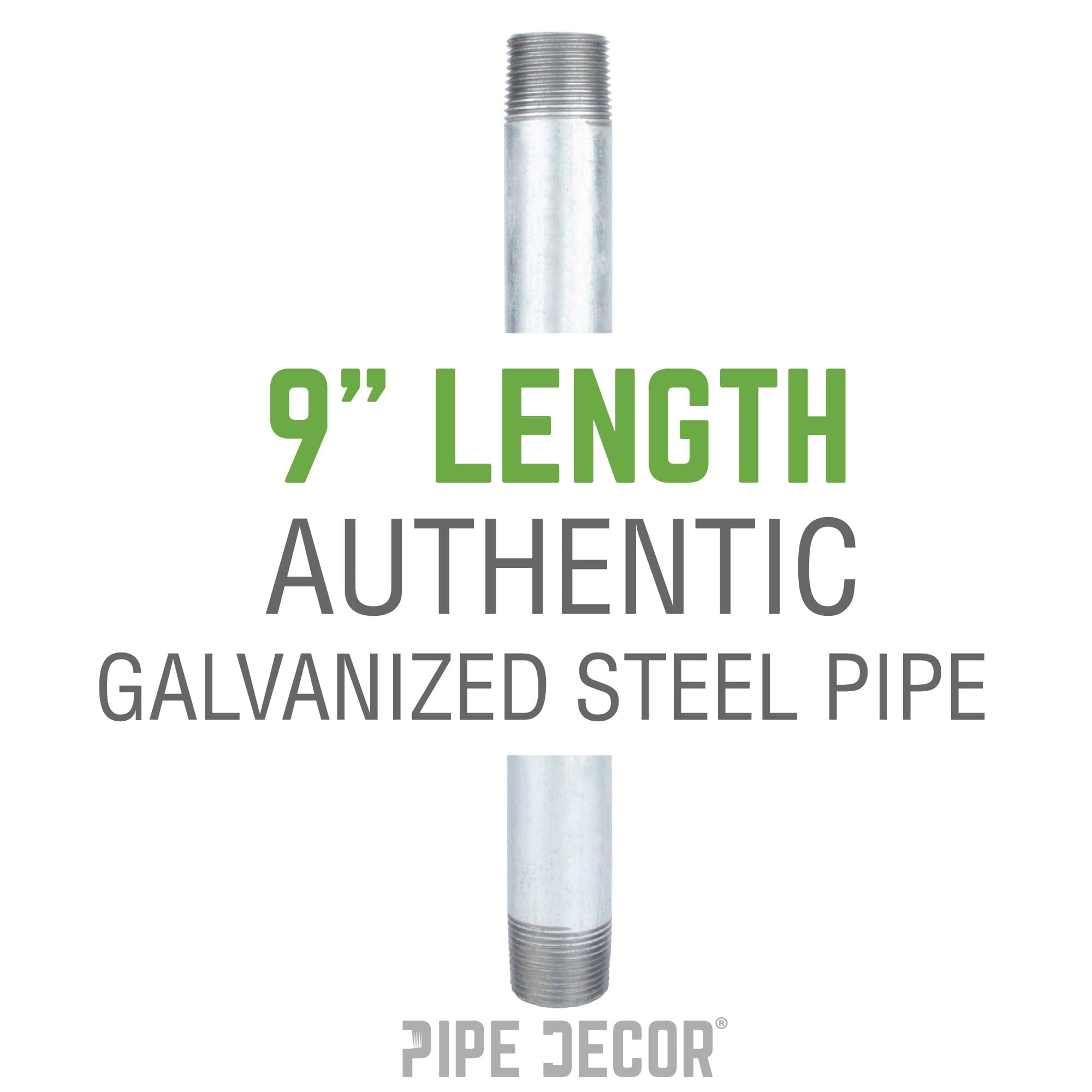1/2 in. x 9 in. Galvanized Steel Nipple