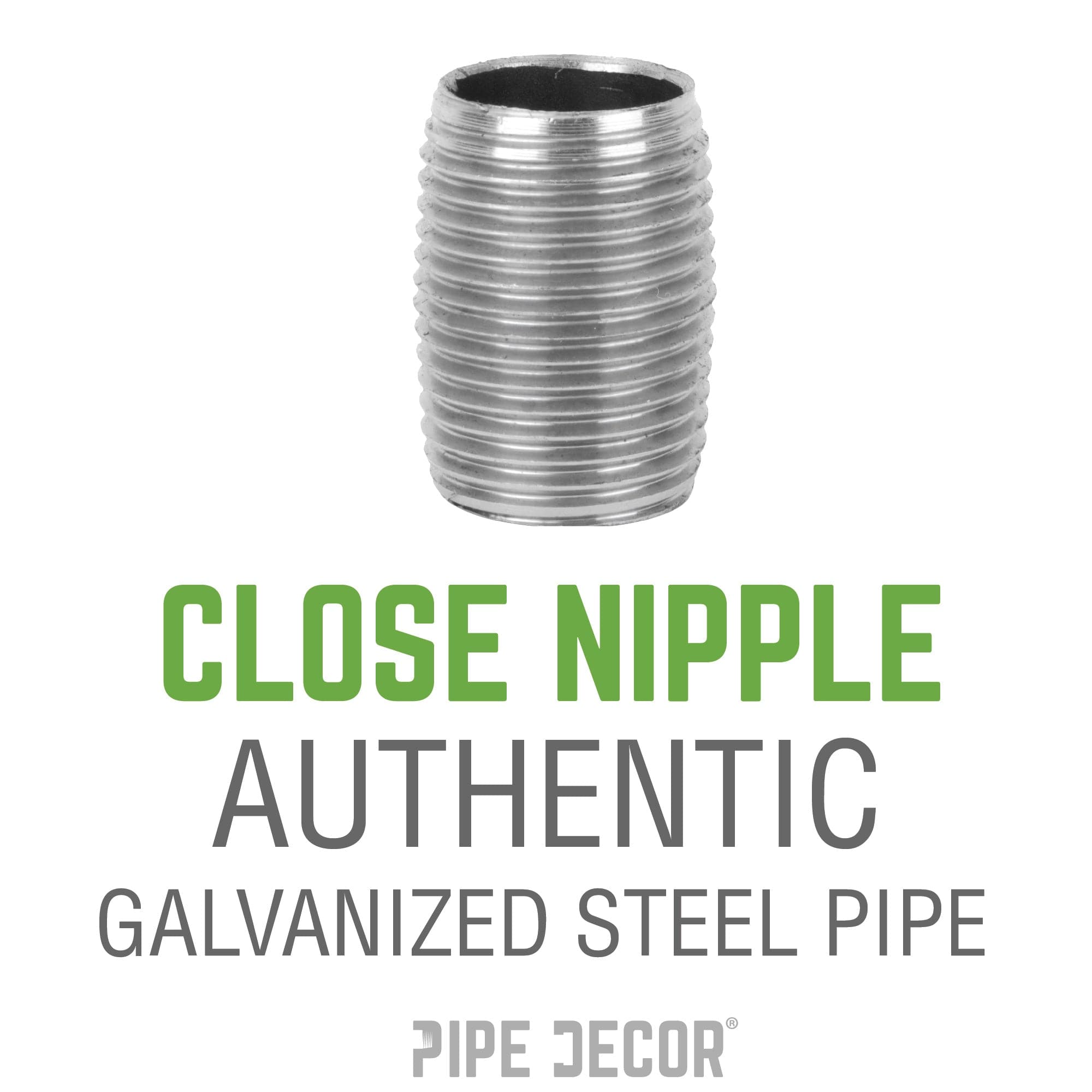 1/2 in. x Close Galvanized Steel Nipple