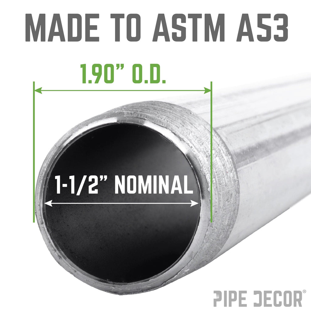 1 1/2 in. x 48 in. Galvanized Pipe