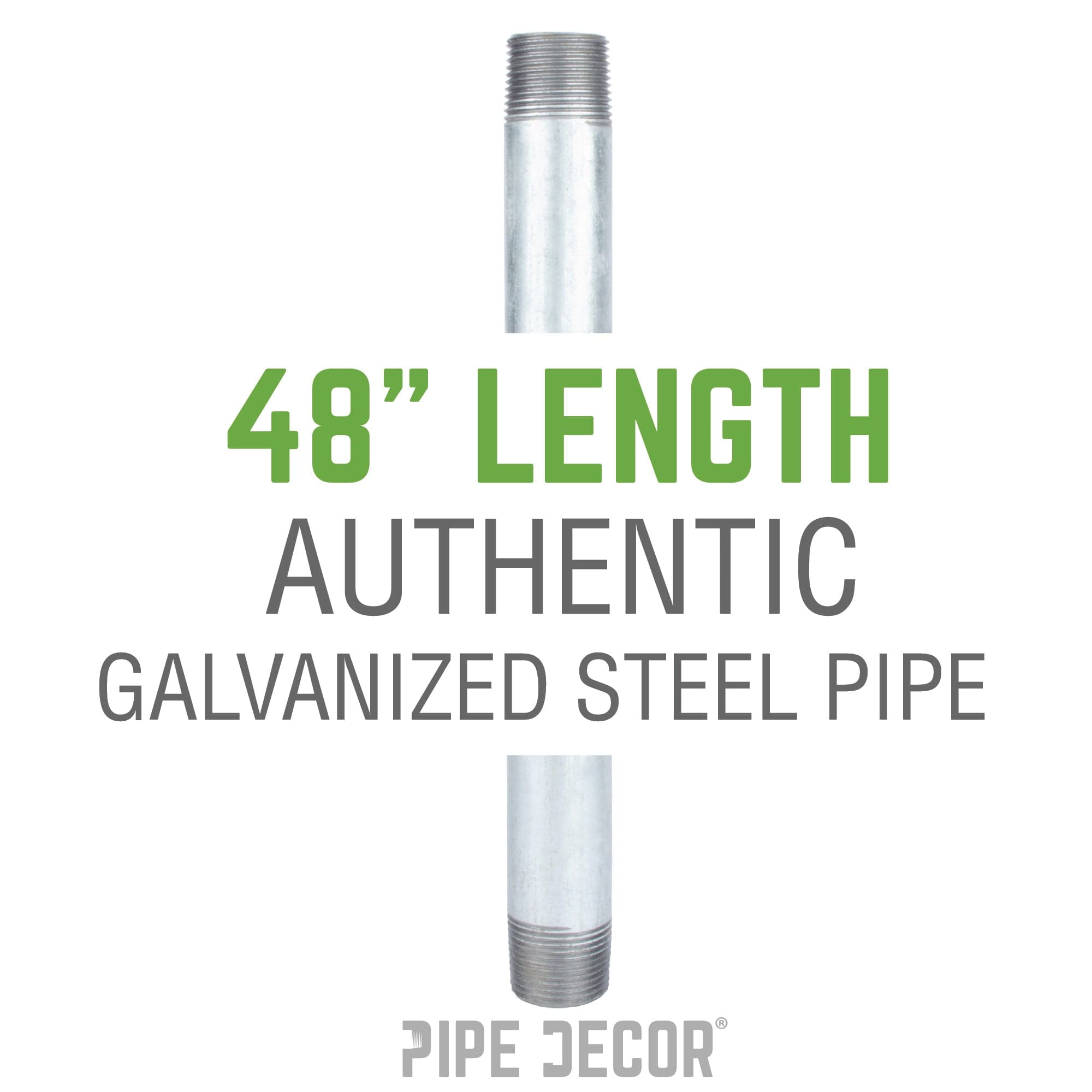 1/2 in. x 48 in. Galvanized Steel Pipe