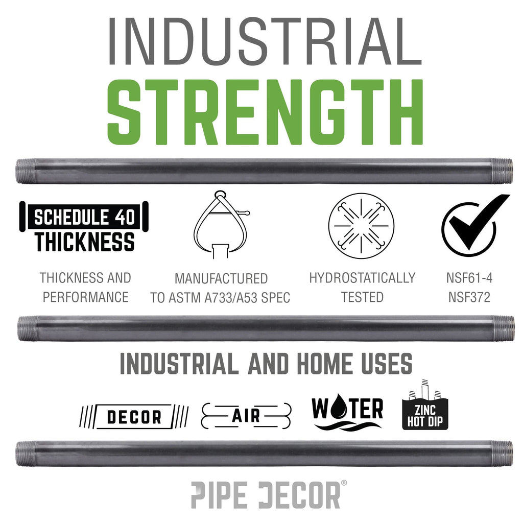 1/2 in. x 60 in. Galvanized Steel Pipe
