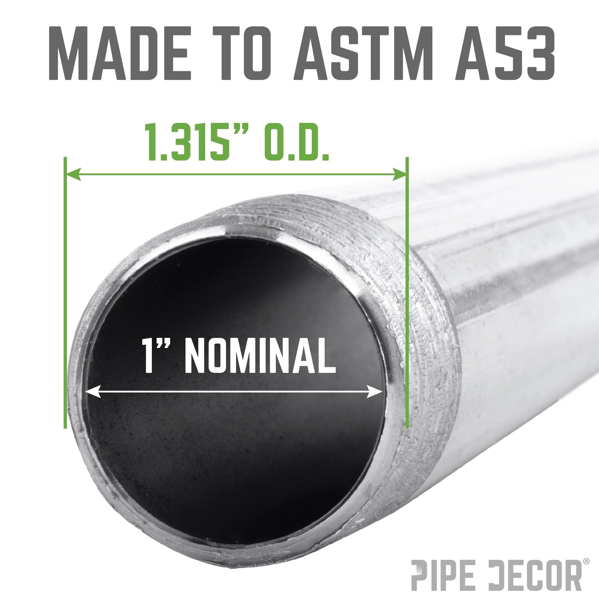 1 in. x 72 in. Galvanized Steel Pipe