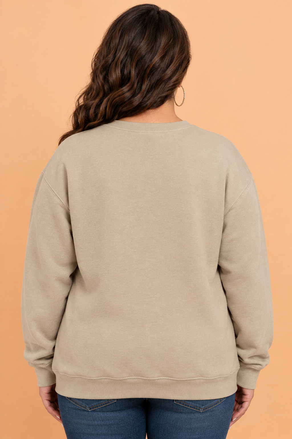 Plus Size PRAY Embroidered Patchwork Drop Shoulder Sweatshirt