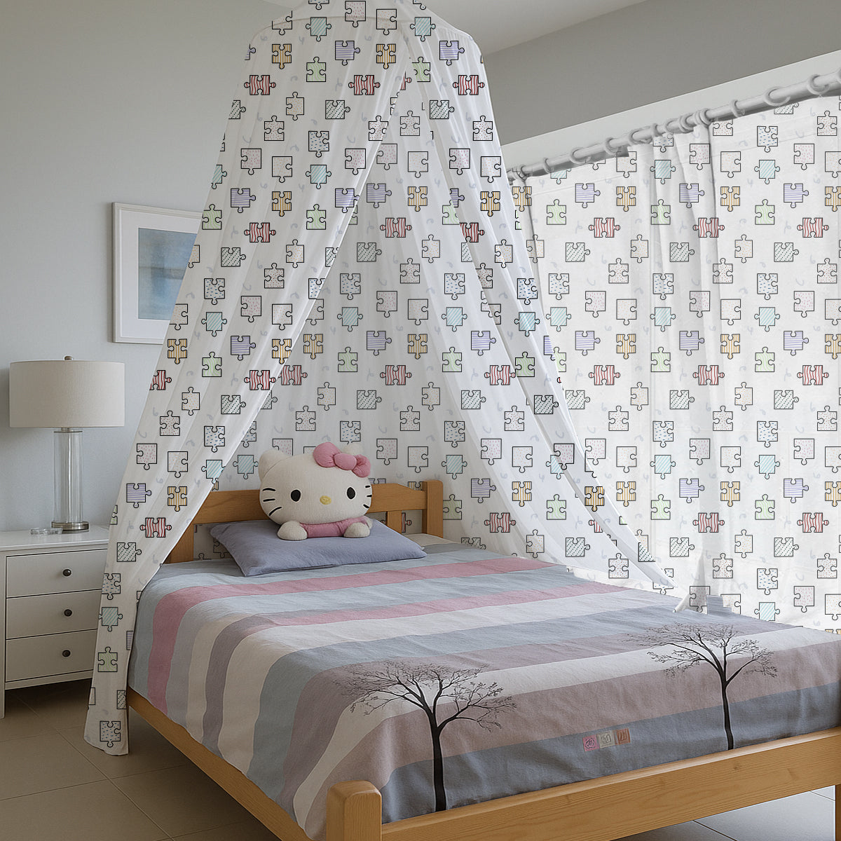 Patterned Puzzle Printed Canopy