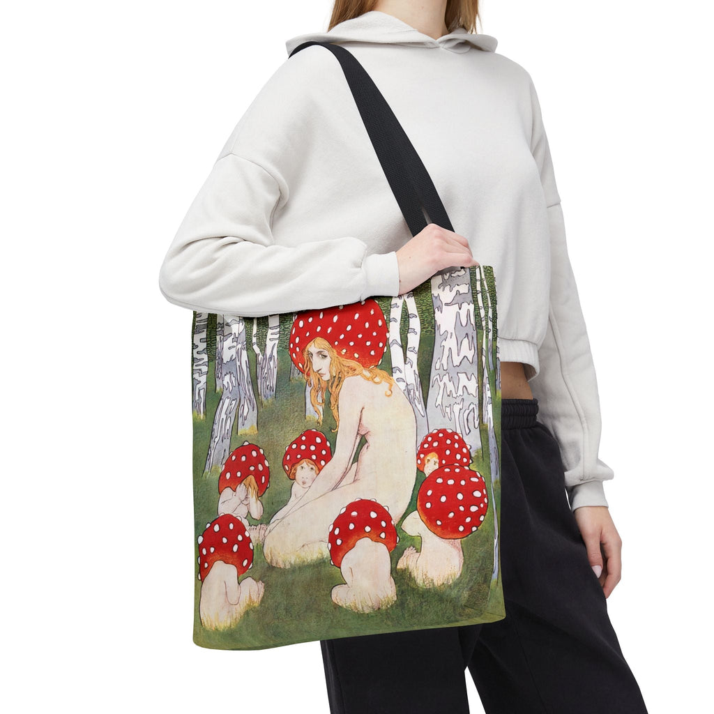 "Mother Mushroom and Her Children" Heavy-Duty Canvas Tote Bag