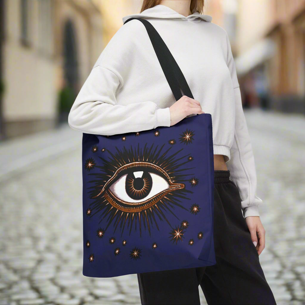 "All Seeing Eye" (Violet) Heavy-Duty Canvas Tote Bag