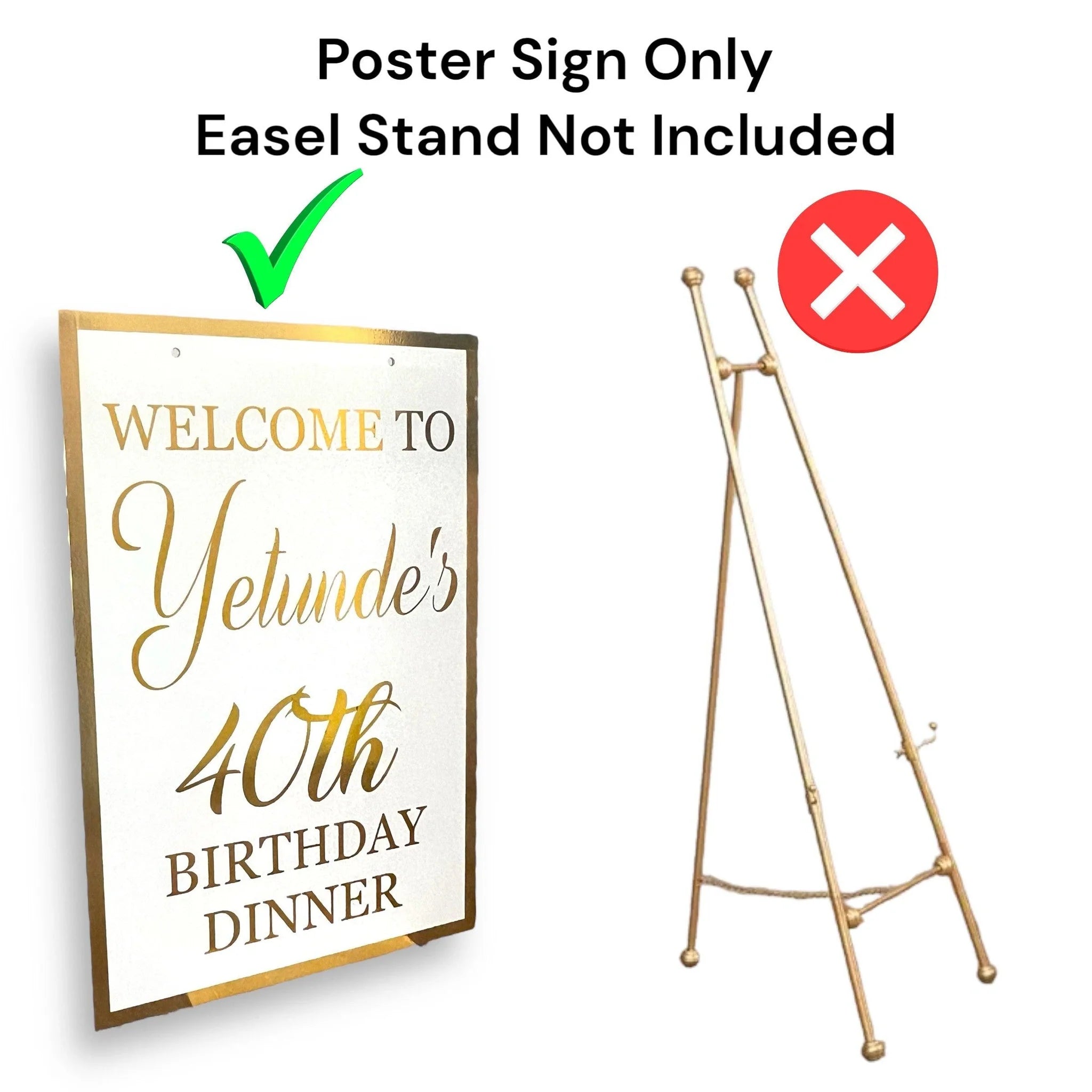 Personalized 20 x 30" Wedding Welcome Sign