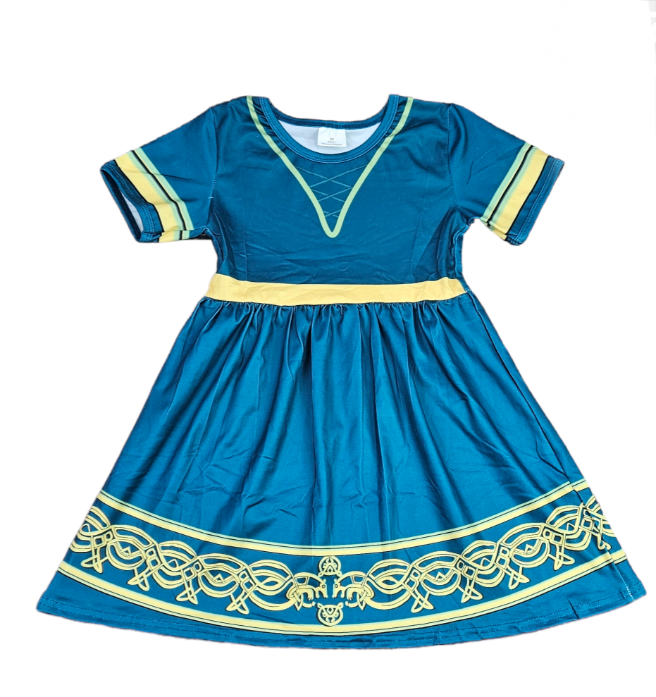 Brave Princess Short Sleeve Milk Silk Dress