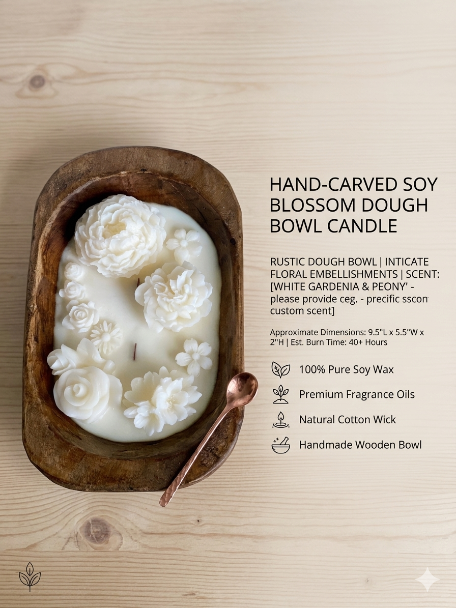 Botanical Garden Dough Bowl Candle | Two Styles
