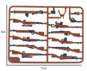 WWII - U.S. Army Set - 6 Man Squad - Mil-Blox