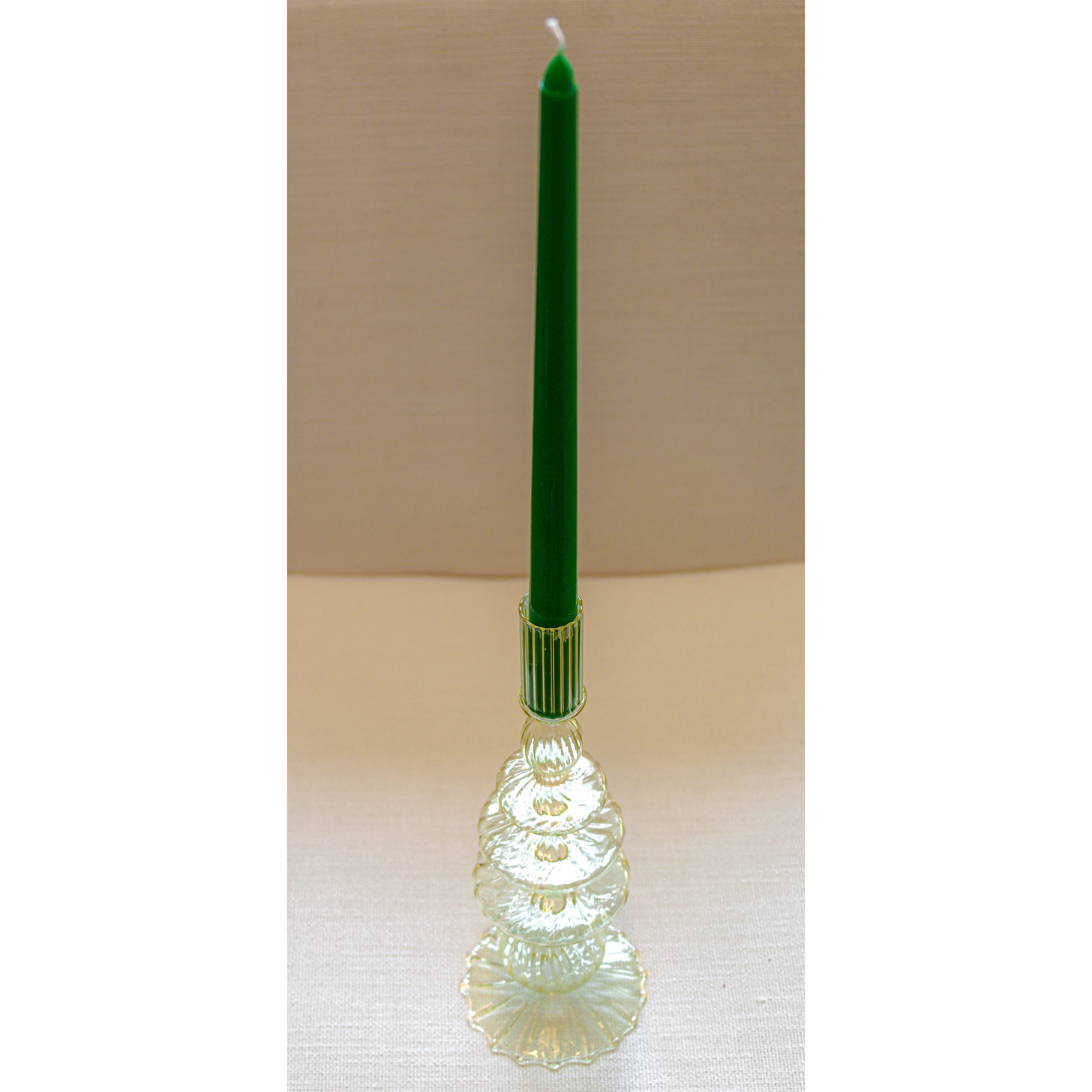 Extra Tall Pine Green Taper Candle, 1 Case of 48 Packs (4 Candles per Pack)
