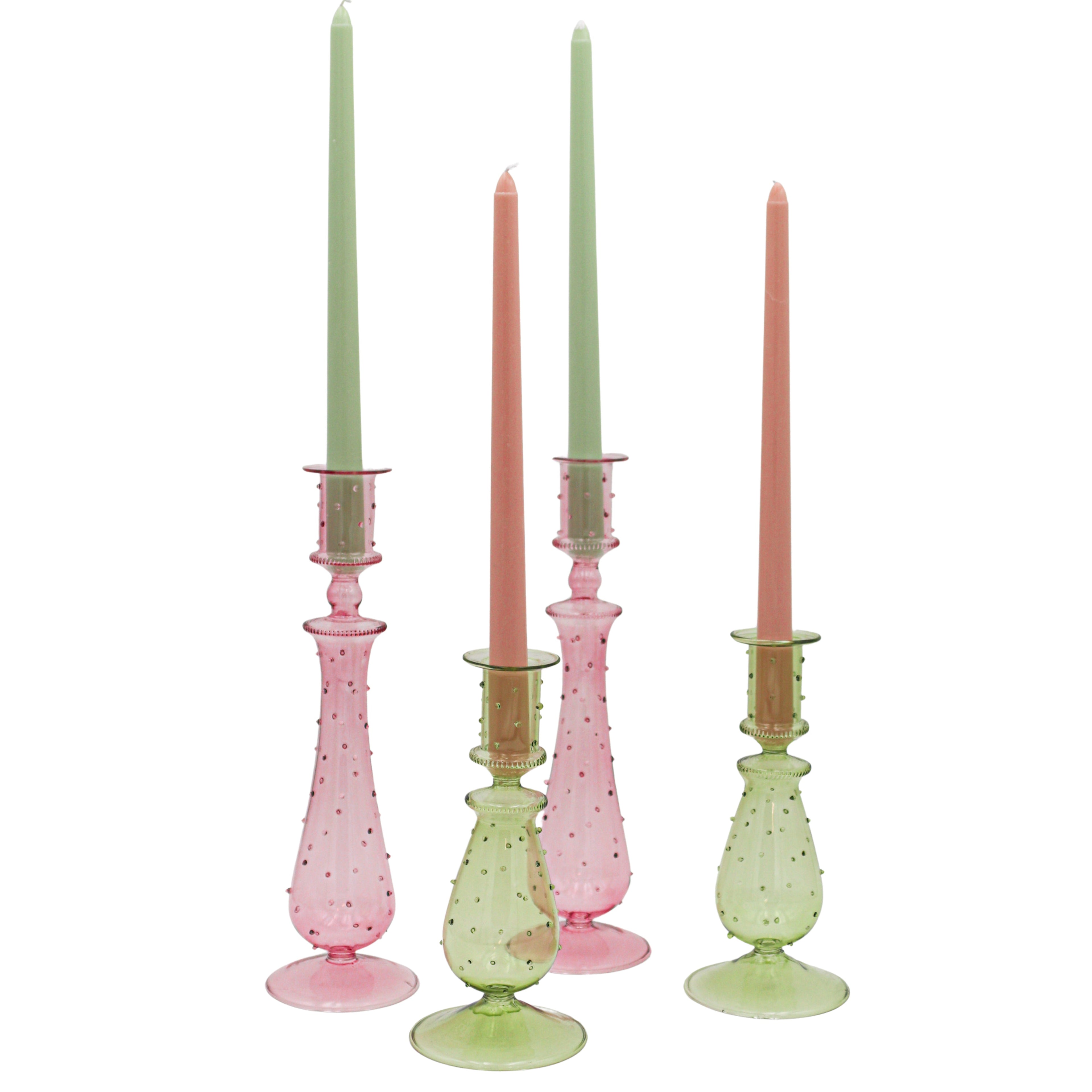 Extra Tall Pistachio Cream Taper Candle, 1 Case of 48 Packs (4 Candles per Pack)