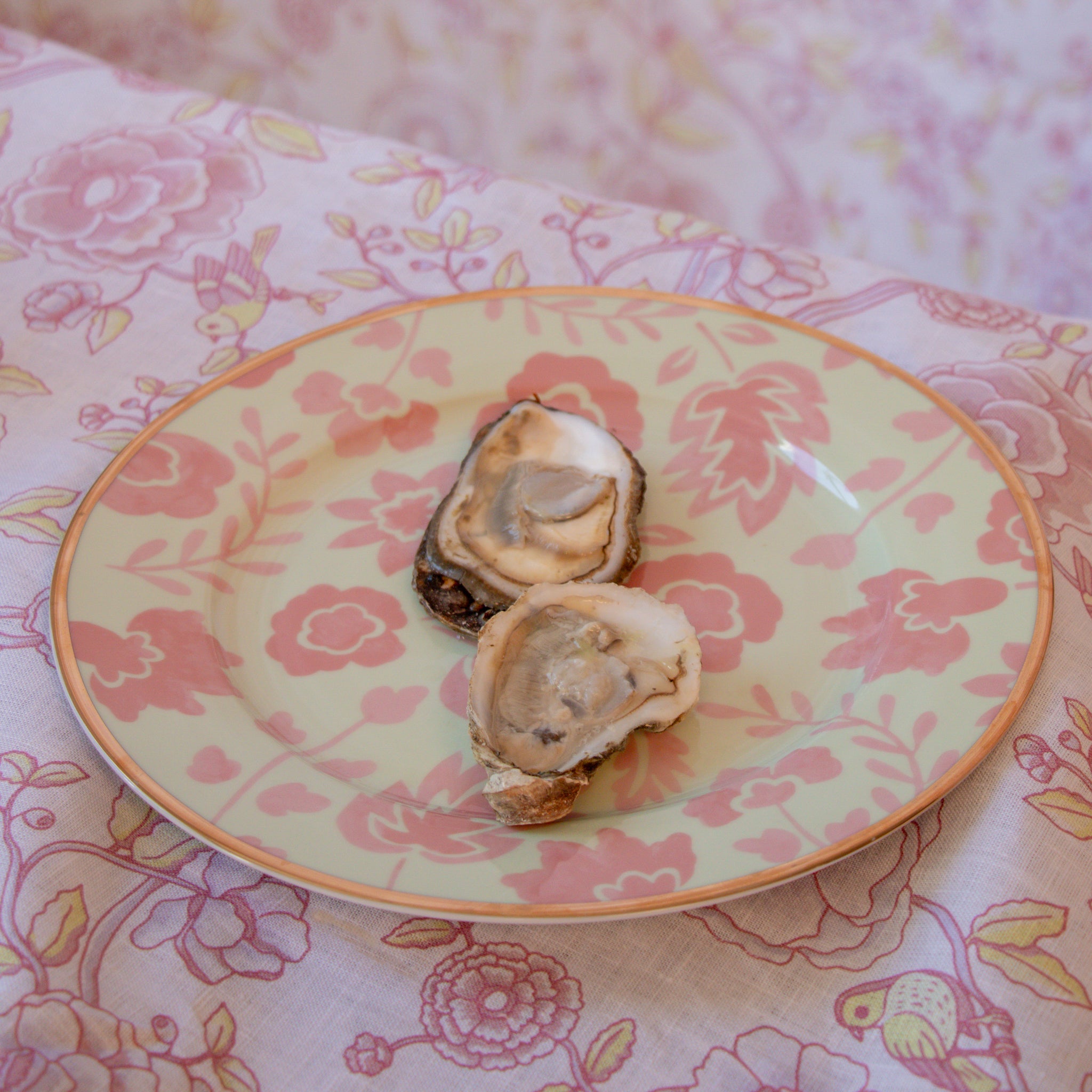 Pistachio & Lychee Leaf Dinner Plate - Set of 4 (+1 Bonus Plate)