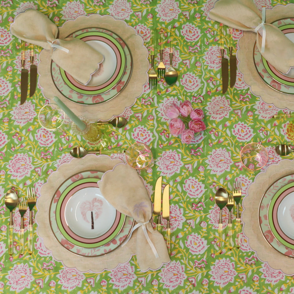 Pistachio & Lychee Palm Soup Bowl - Set of 4 (+1 Bonus Bowl)