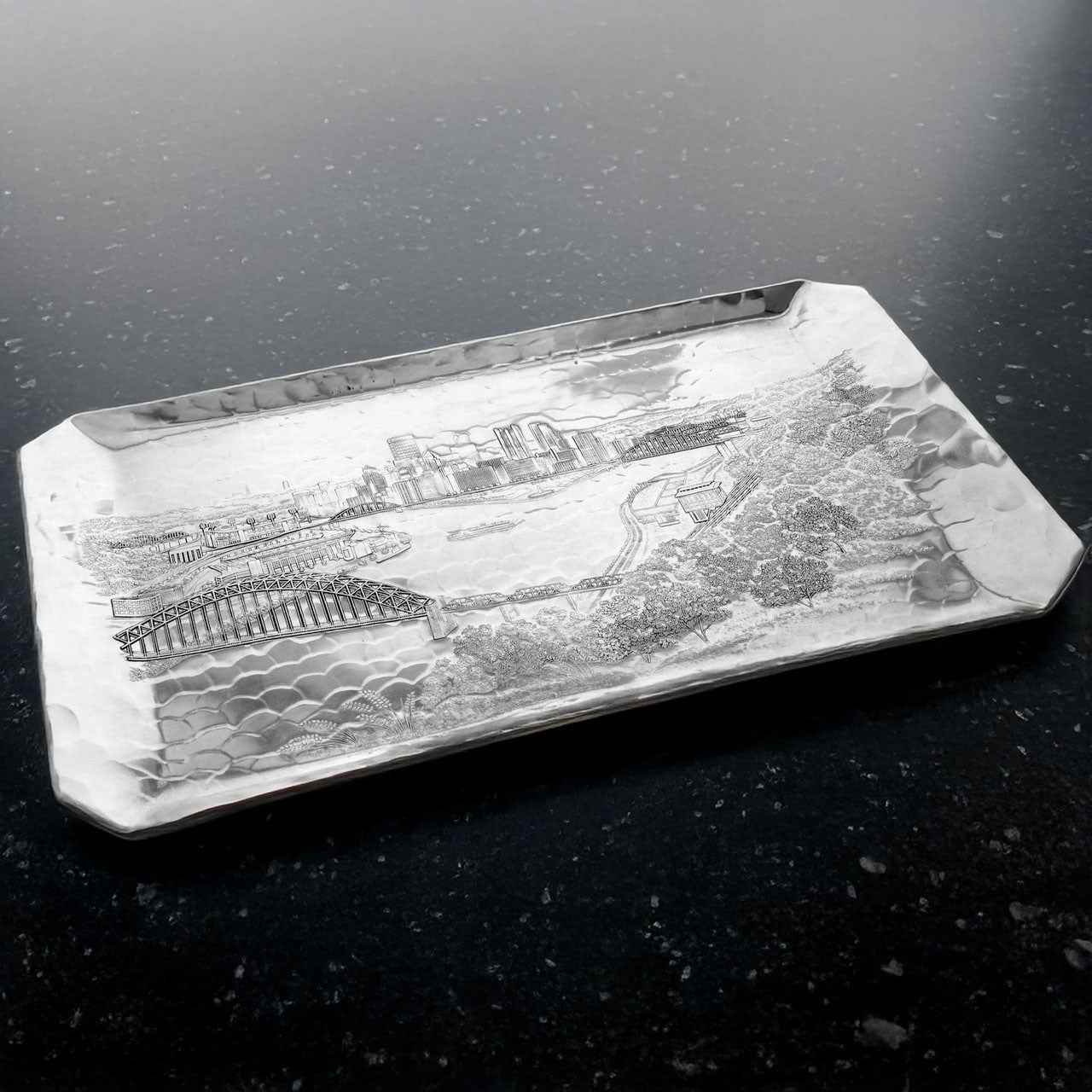 Pittsburgh Skyline Hostess Tray