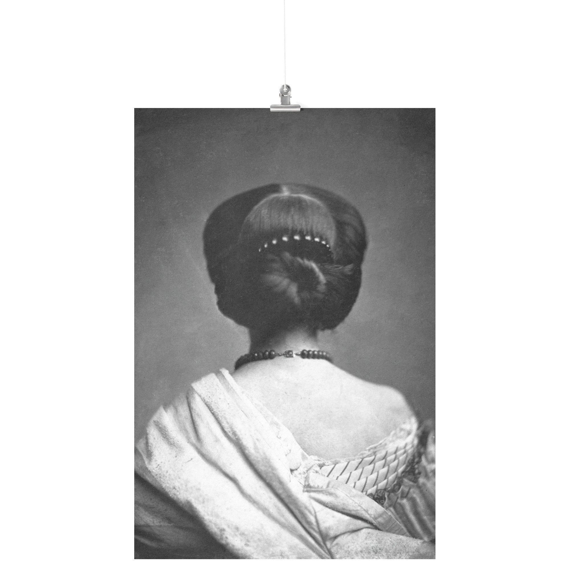 "Woman Seen From The Back" by Vicomte Marismas Matte Poster