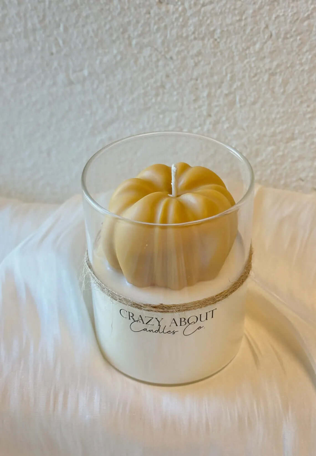 Handmade Pumpkin Candle in Glass Jar for Fall Decor and Seasonal Gifting