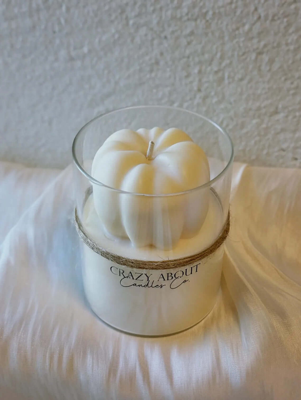 Handmade Pumpkin Candle in Glass Jar for Fall Decor and Seasonal Gifting