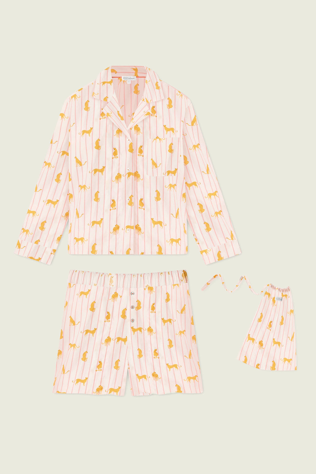 Afterparty Poplin Cheetah Charm Short PJ Set