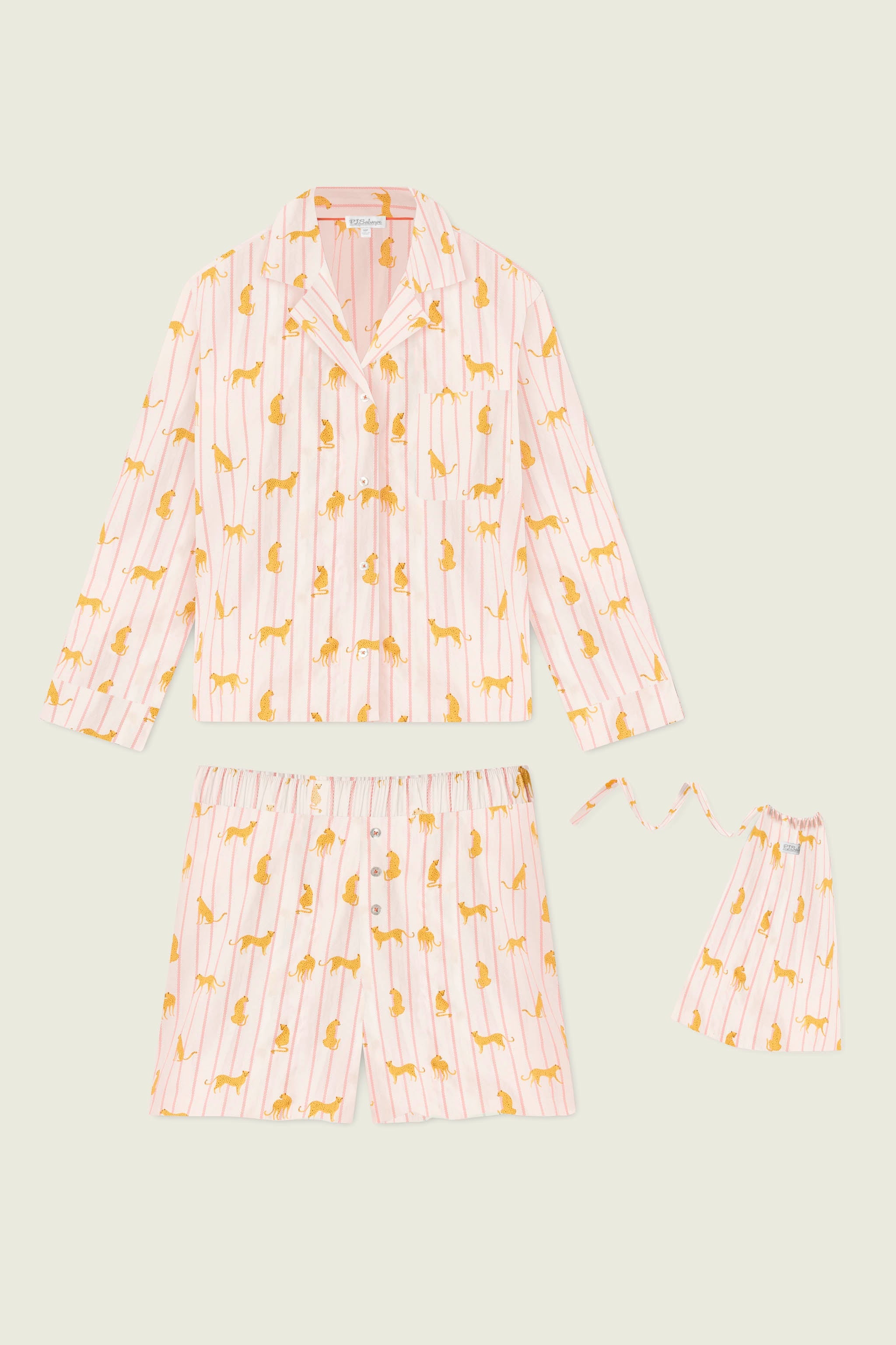 Afterparty Poplin Cheetah Charm Short PJ Set