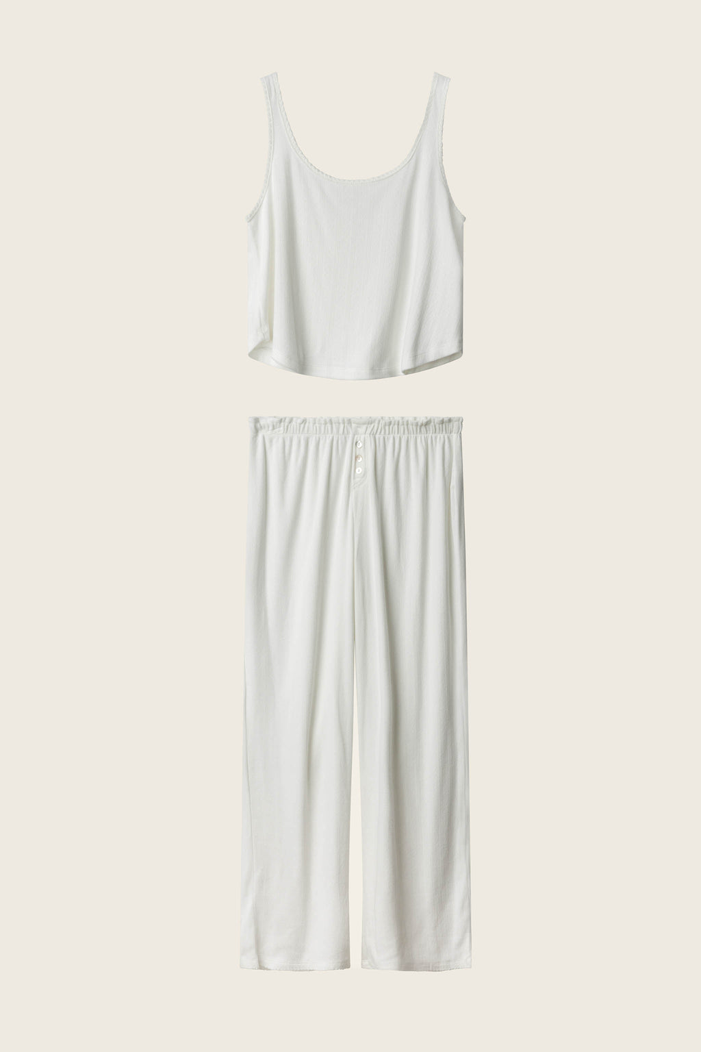 Pointelle Essentials Ivory PJ Set