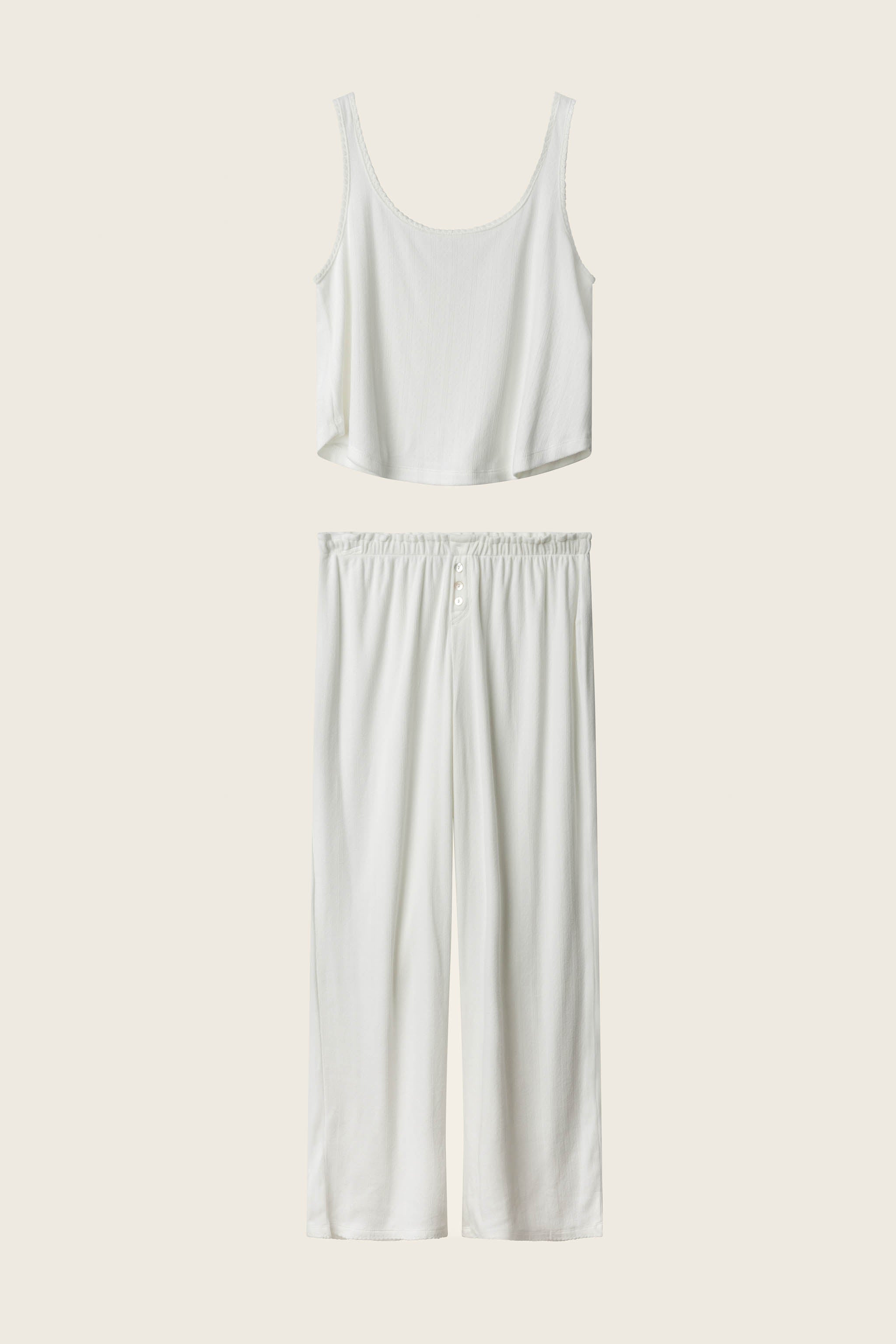 Pointelle Essentials Ivory PJ Set