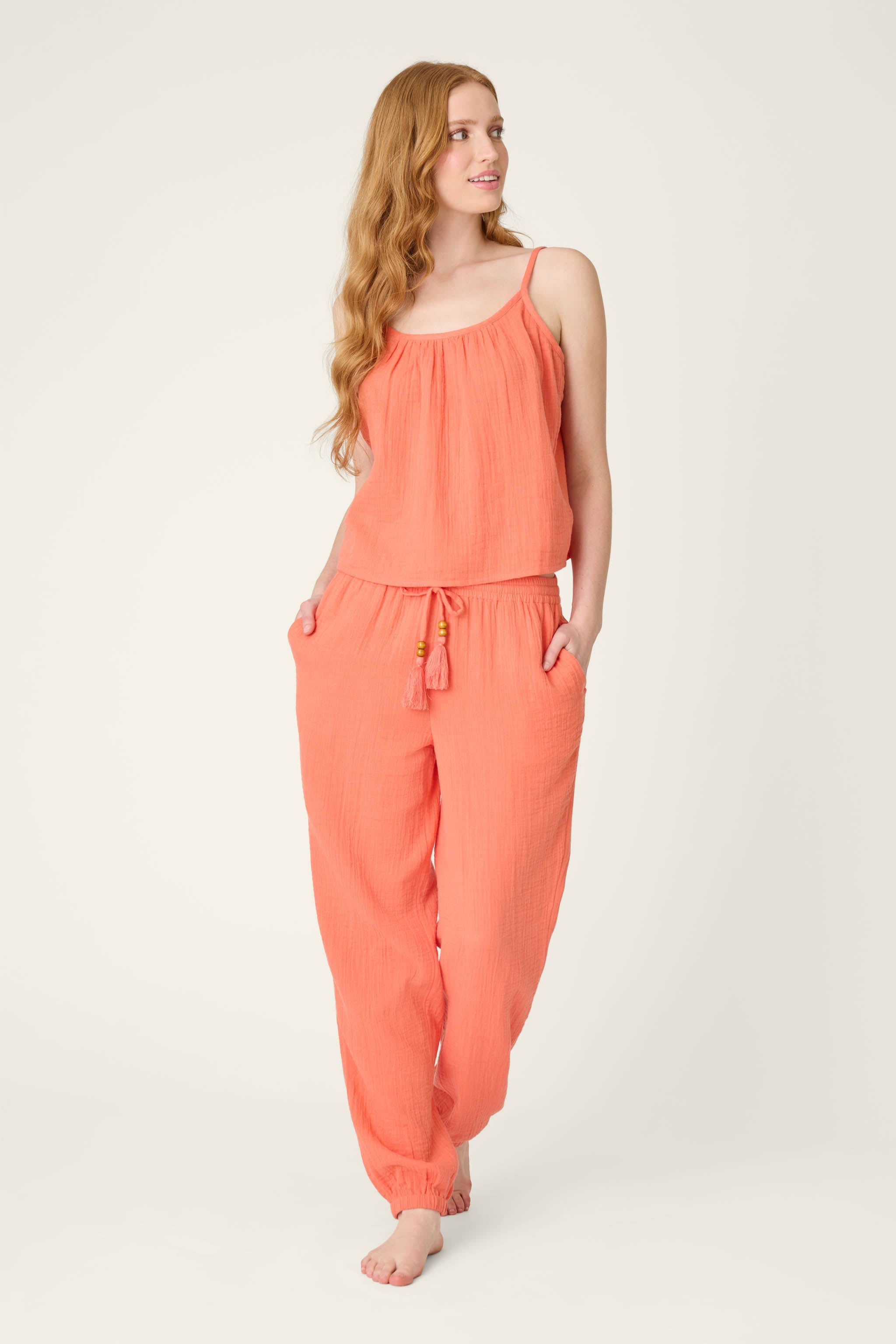 Sea You in Capri Hot Coral Pants