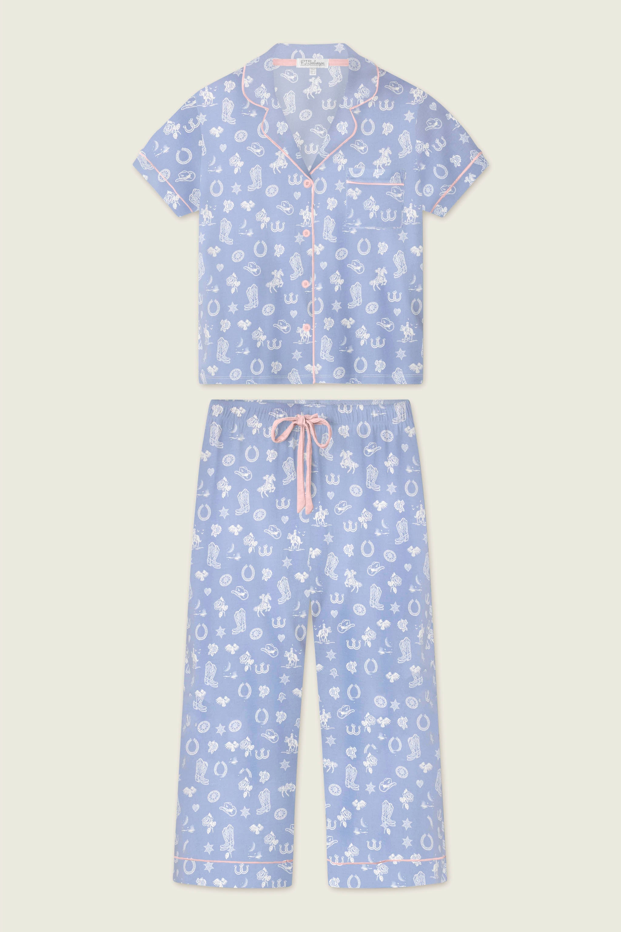 Whimsy Lone Star Love Cropped PJ Set