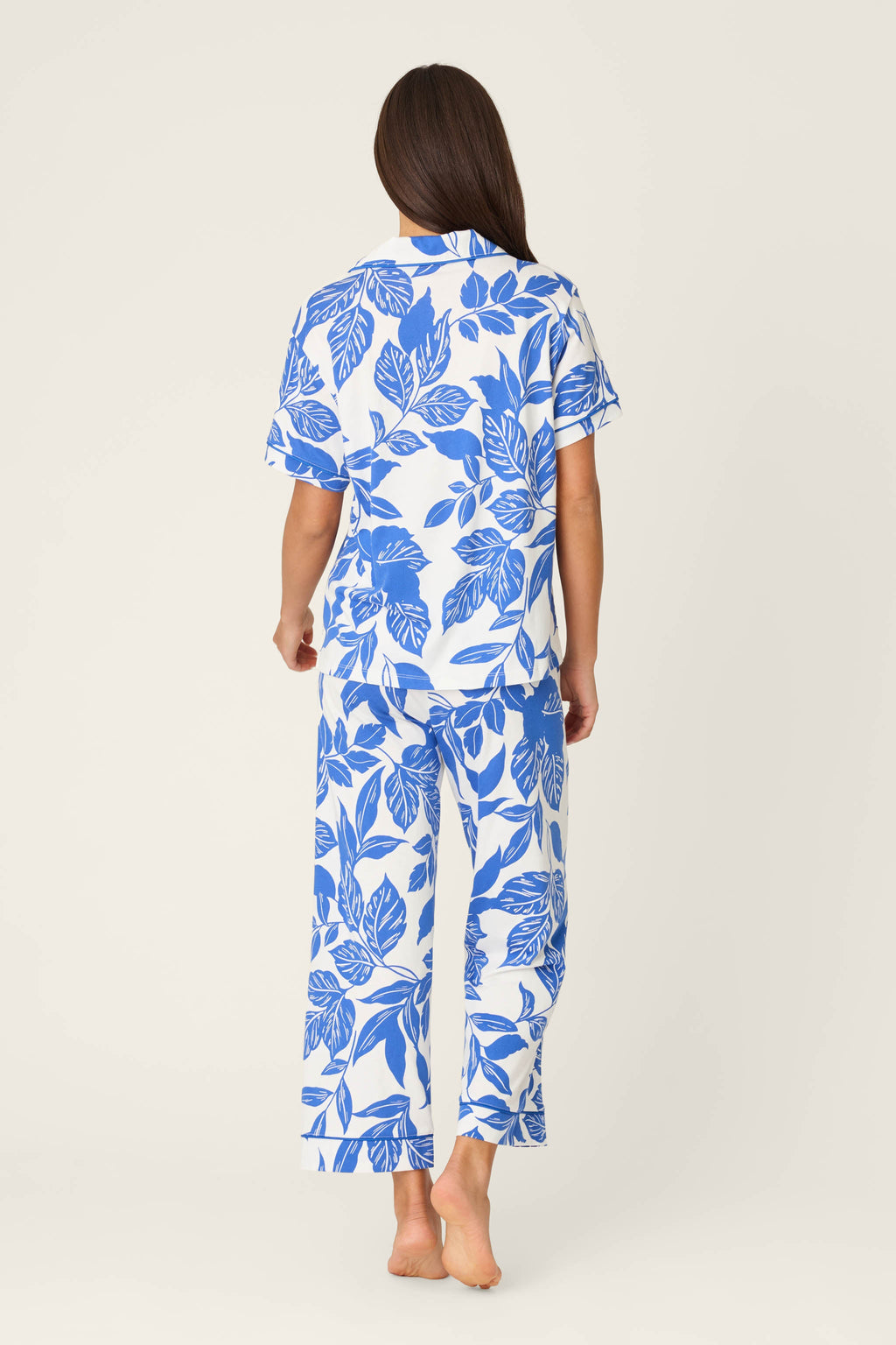 Whimsy Sapphire Garden Cropped PJ Set