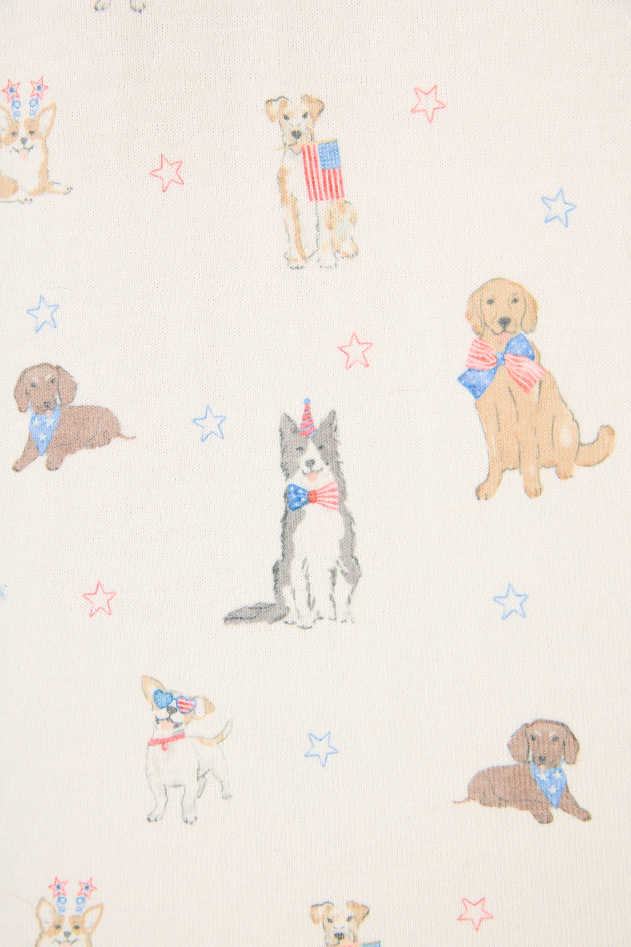 Red, White, & Woof Patriotic Pups Long Sleeve Top