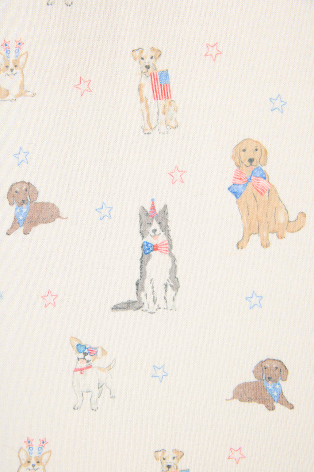 Red, White, & Woof Patriotic Pups Long PJ Set