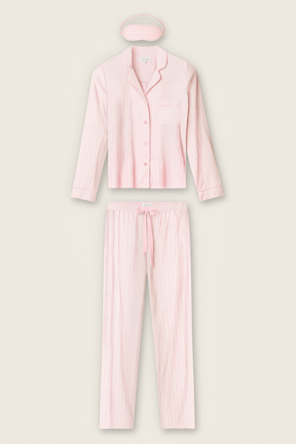 Modal Basics Pink Stripe 3-Piece PJ Set