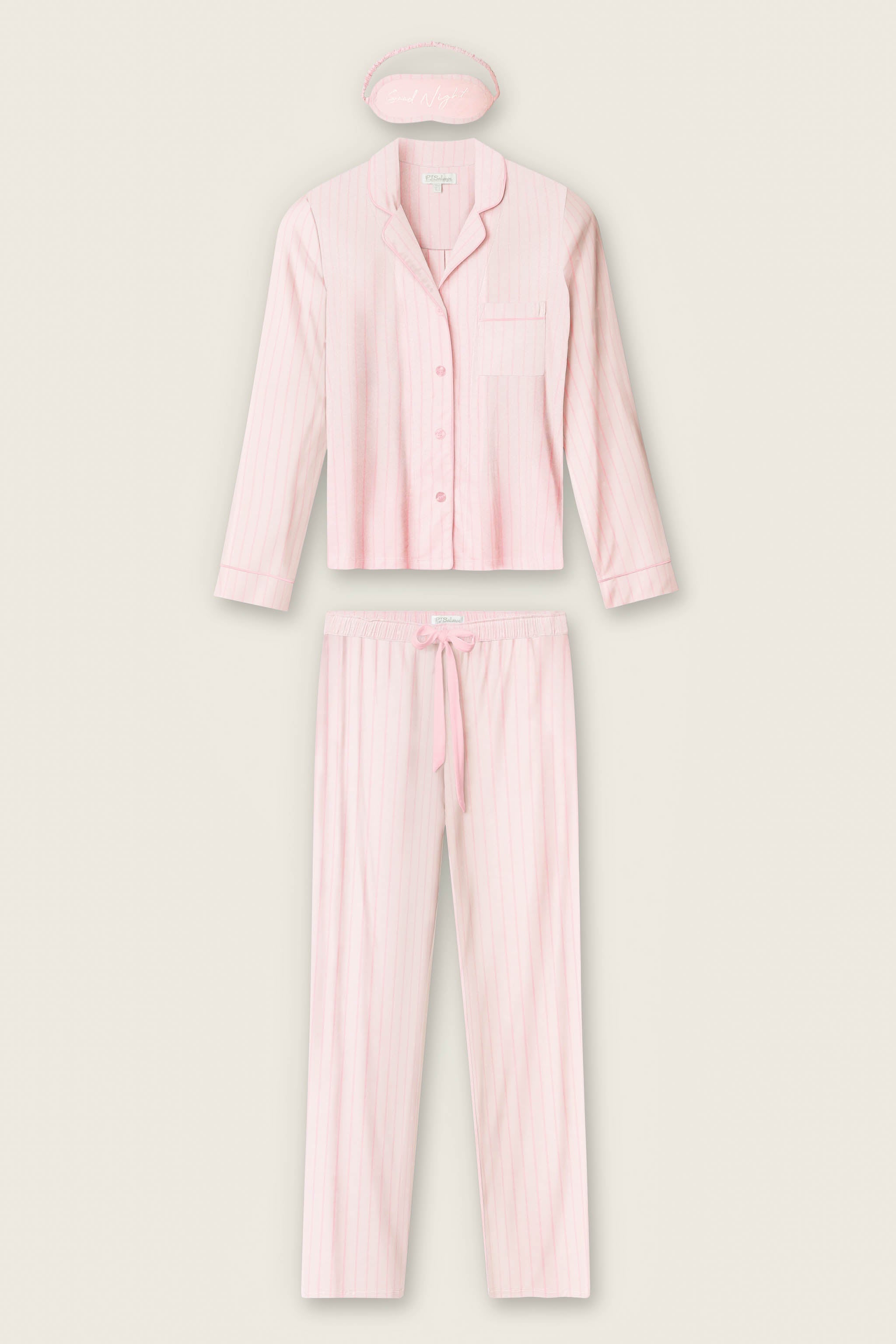 Modal Basics Pink Stripe 3-Piece PJ Set