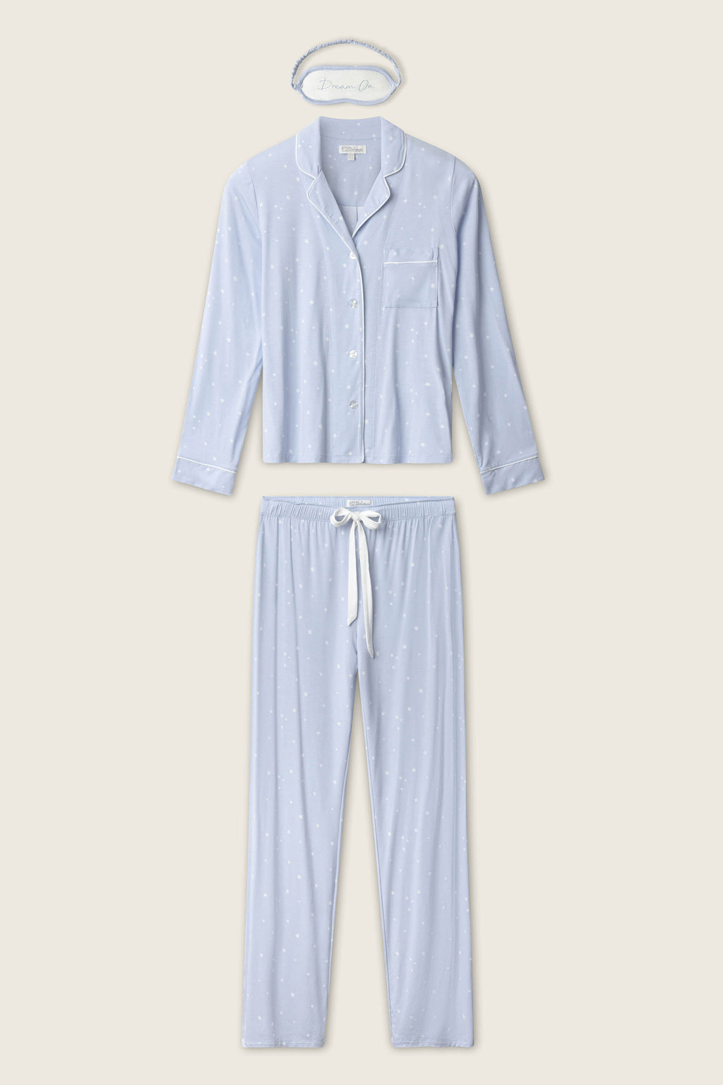 Modal Basics Star Print 3-Piece PJ Set