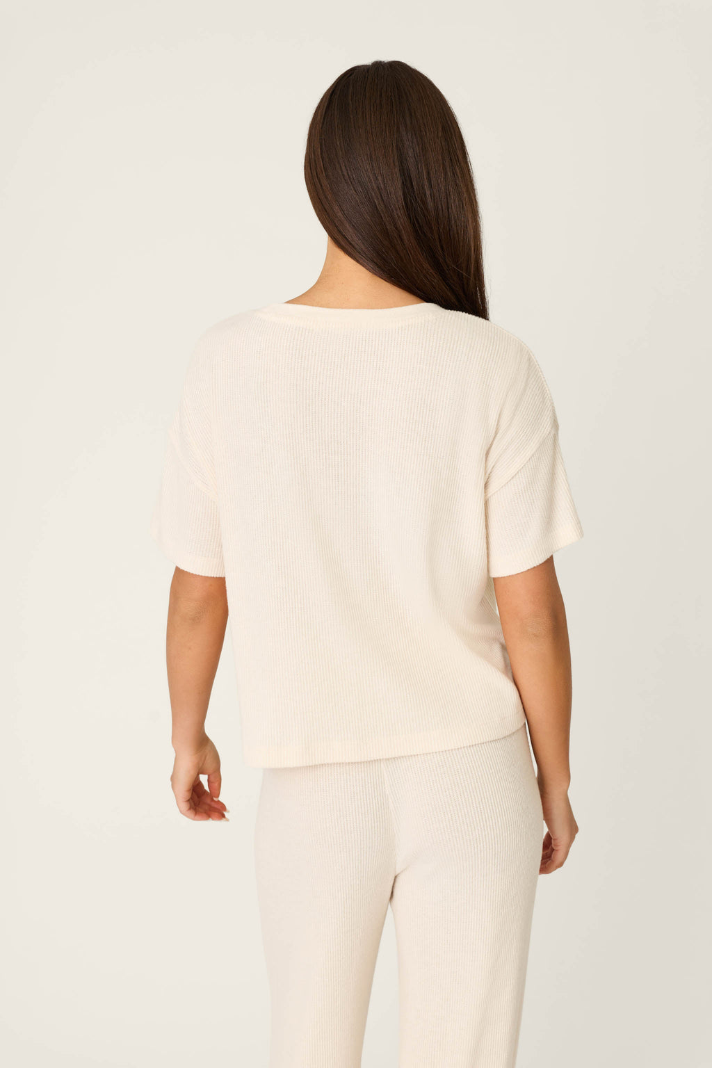 Textured Essentials Stone Short Sleeve Top