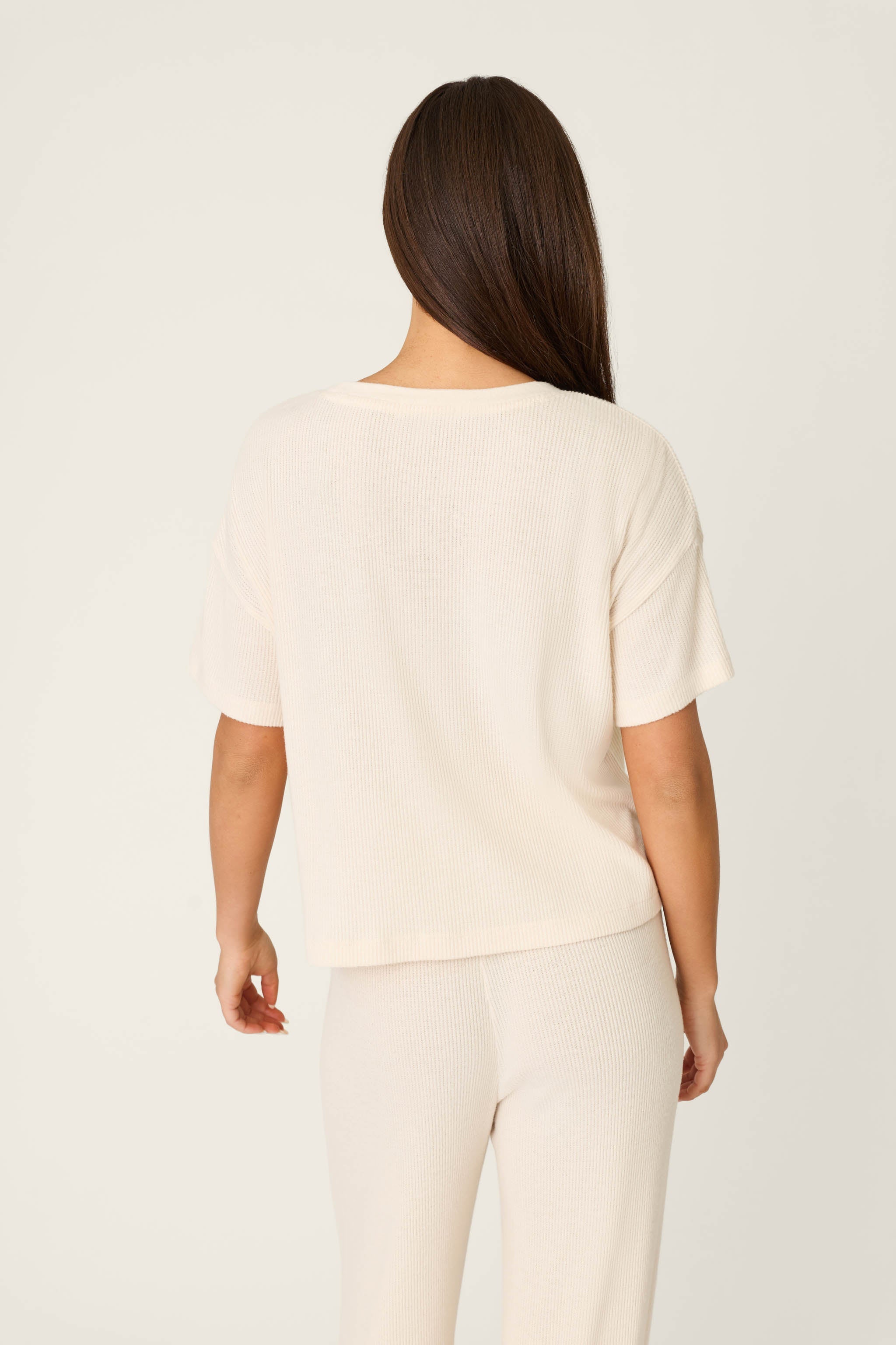 Textured Essentials Stone Short Sleeve Top