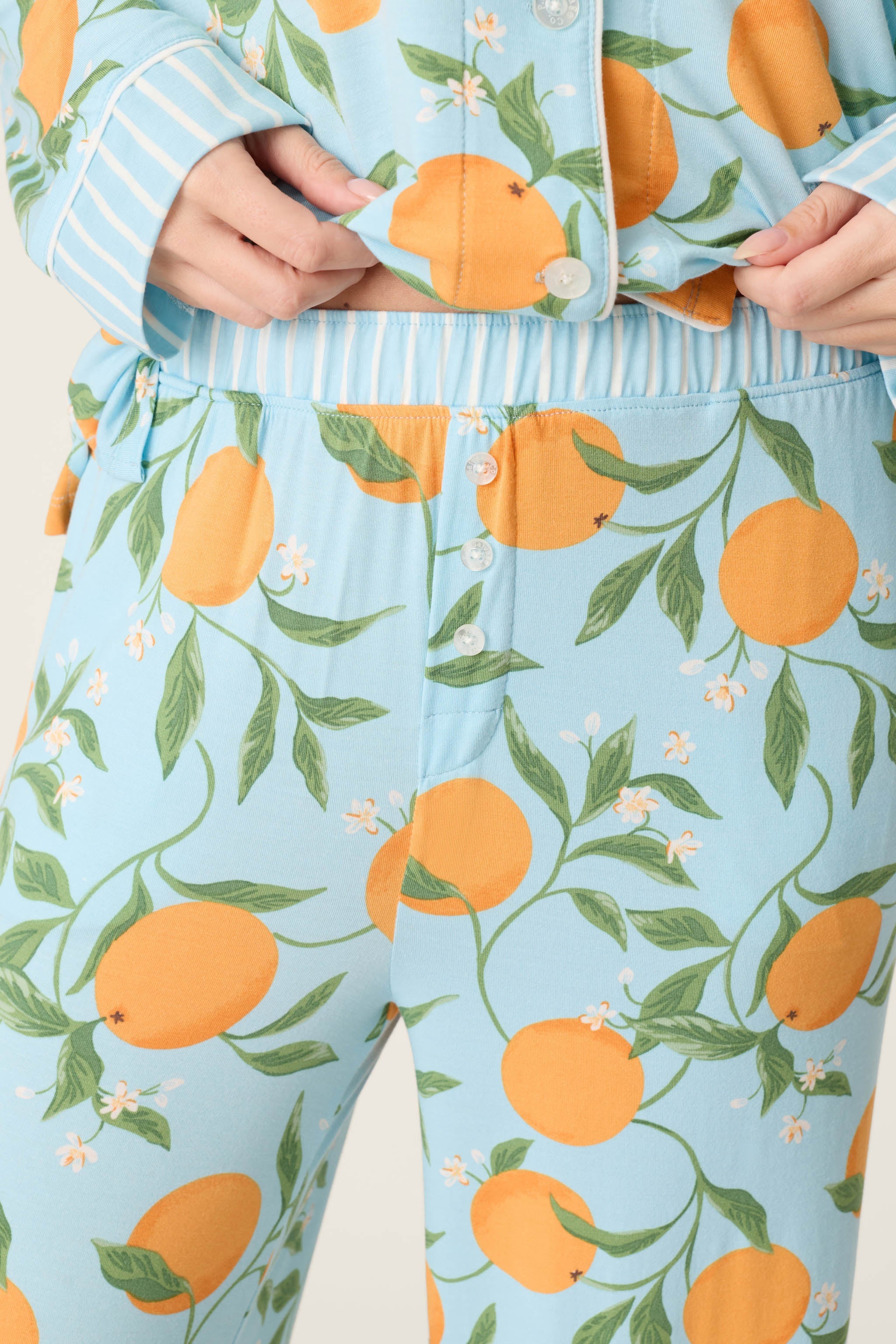 Citrus Dreams Morning Squeeze Long 3-Piece PJ Set