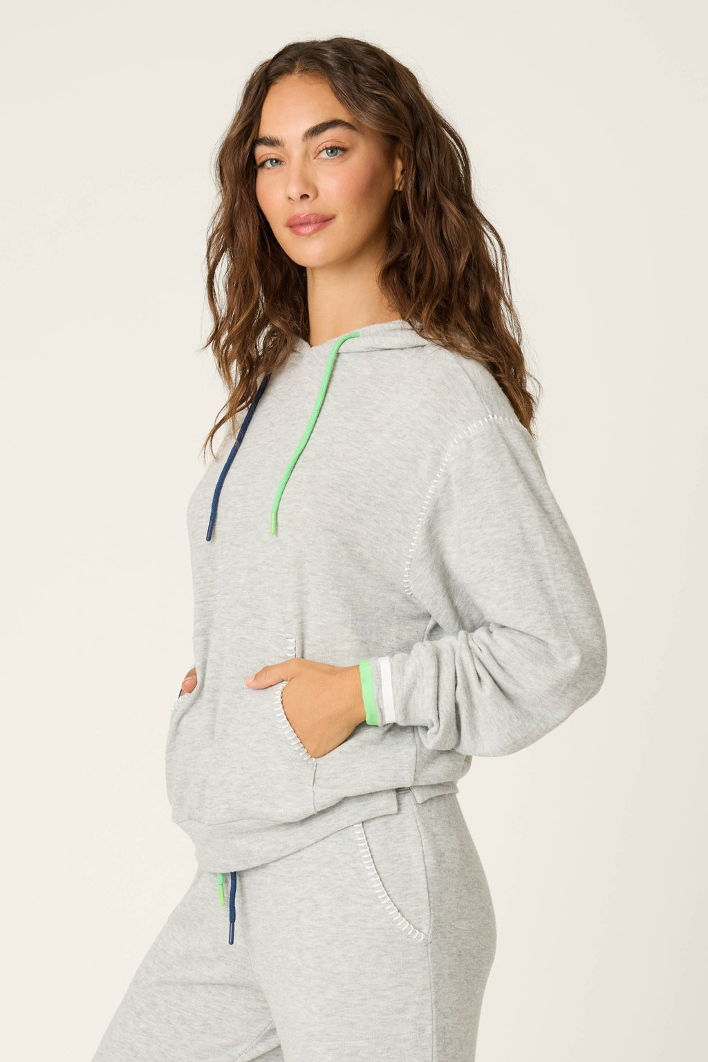 C'est La Vie Heather Grey Hoodie