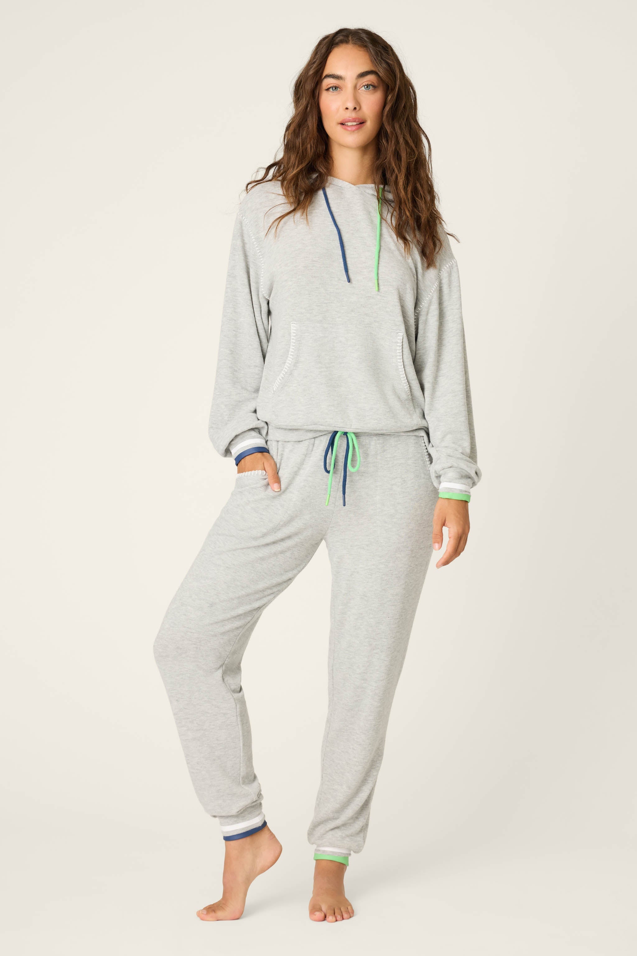 C'est La Vie Heather Grey Hoodie