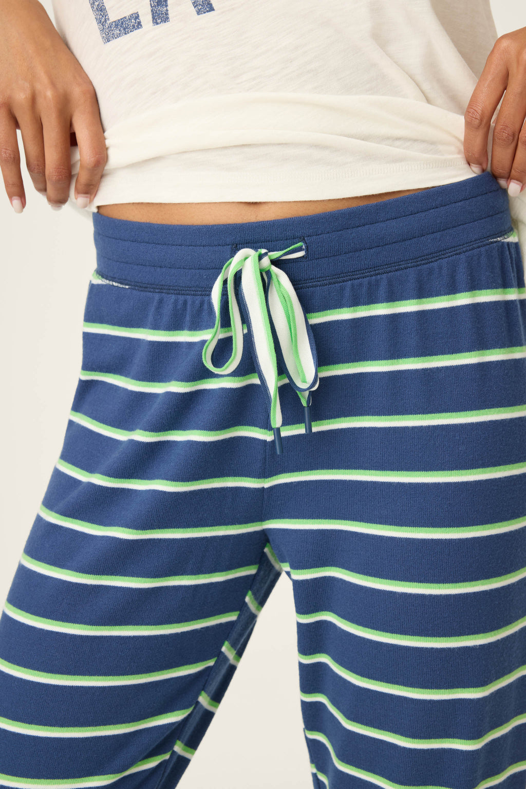 C'est La Vie Striped Banded Pants