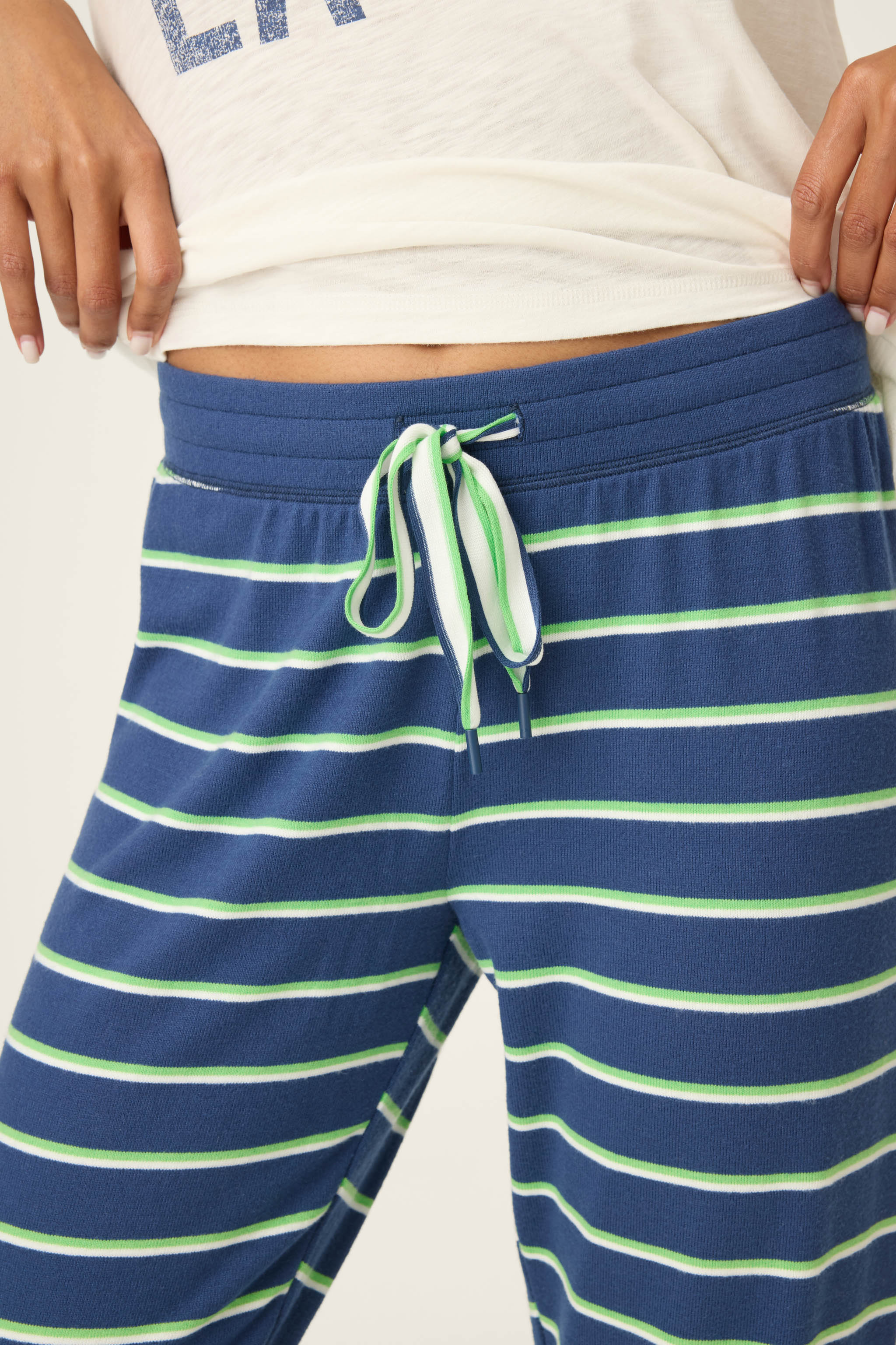 C'est La Vie Striped Banded Pants