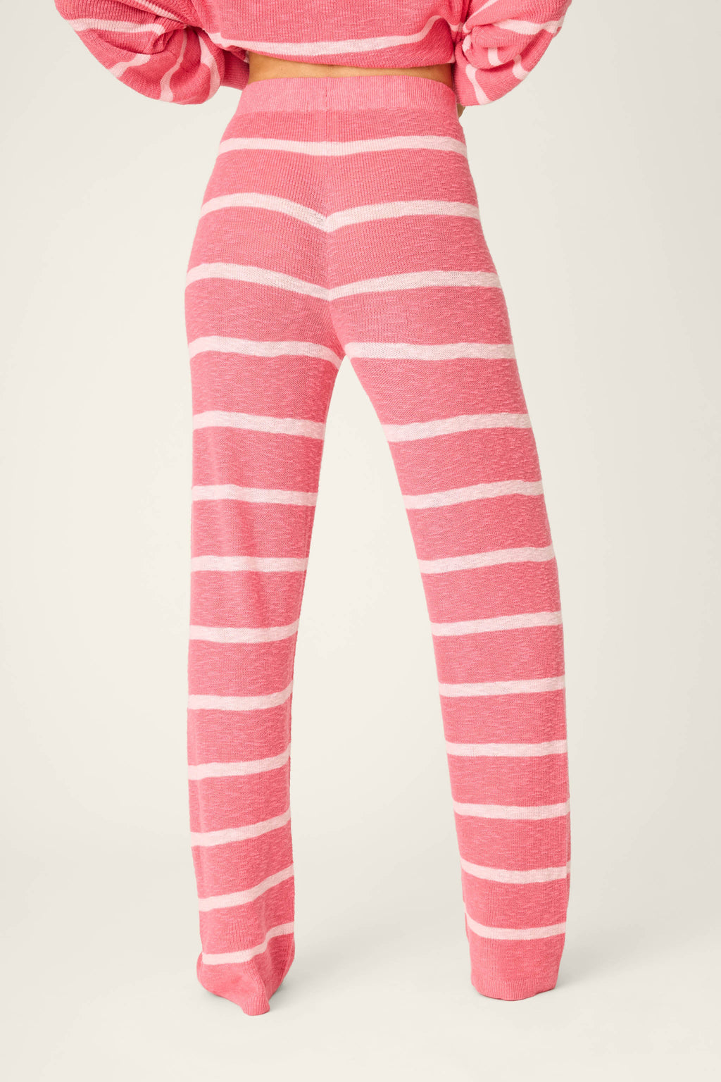 Cozy Up Cotton Berry Kiss Open Leg Pants