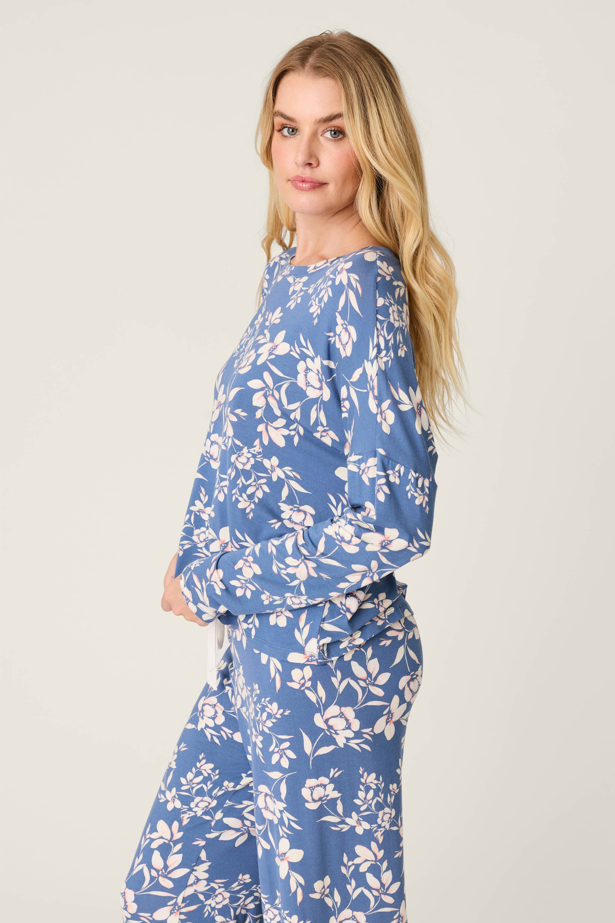 Flora Dreams Twilight Garden Long Sleeve PJ Top