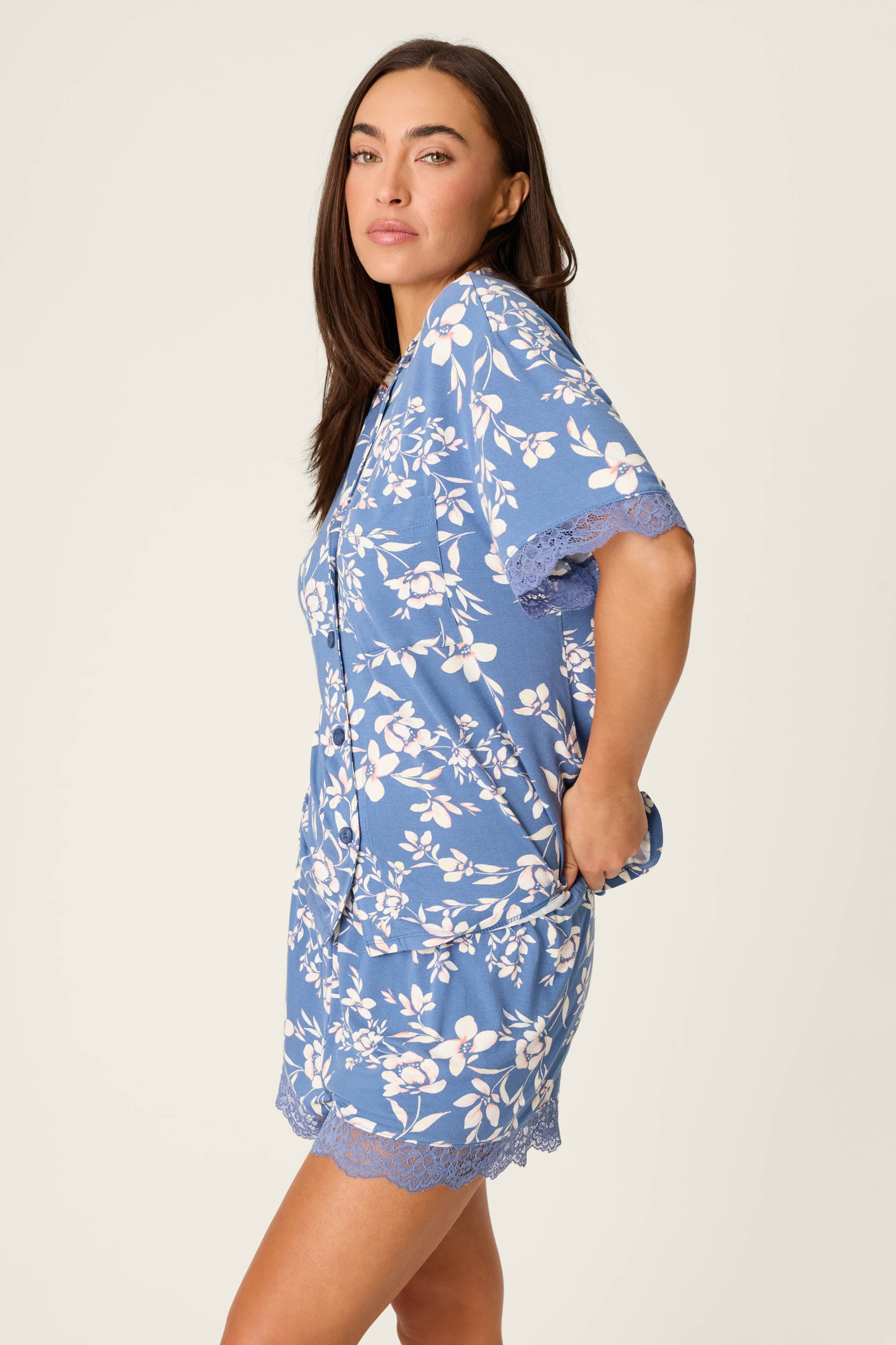 Flora Dreams Twilight Garden Short Sleeve Top