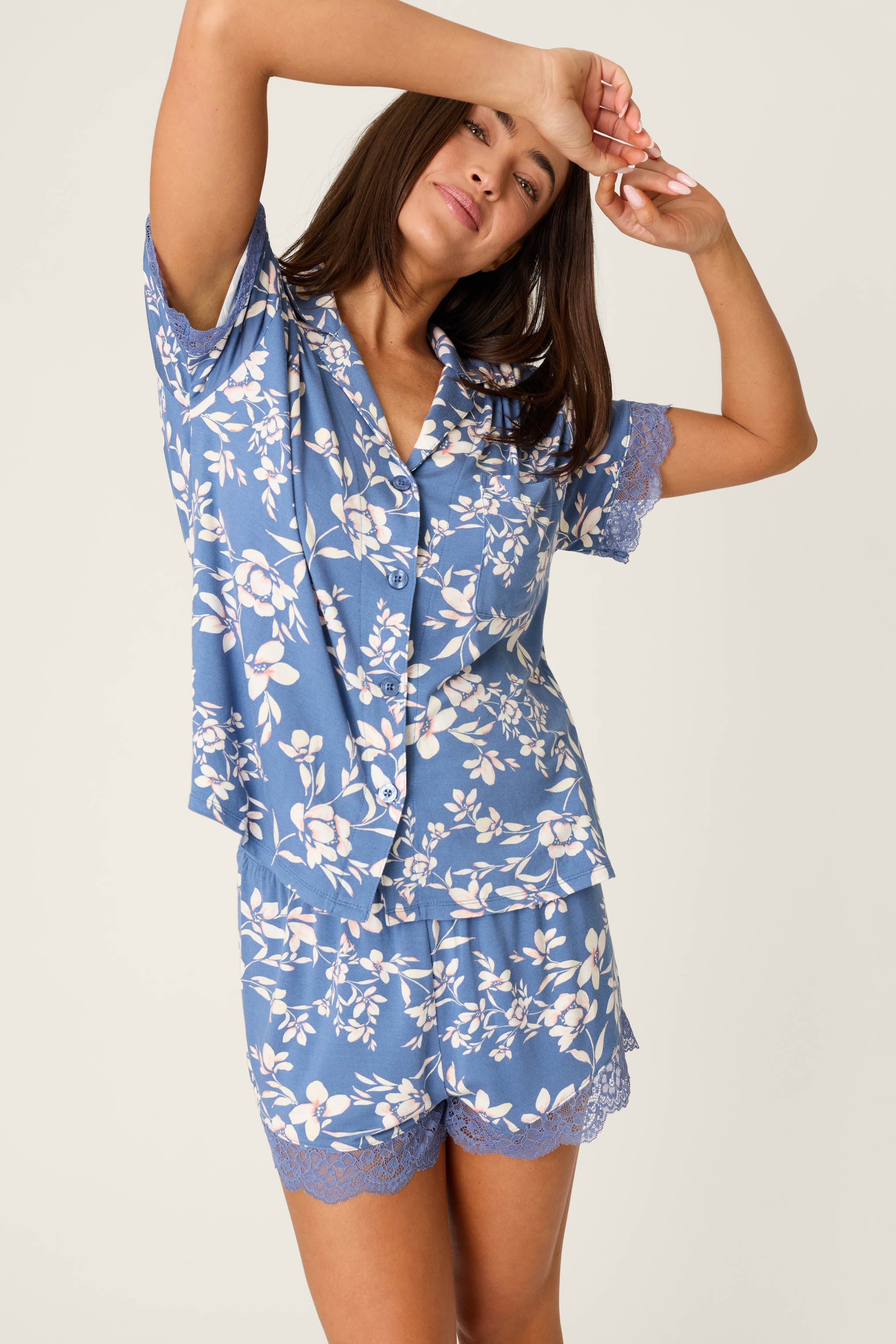 Flora Dreams Twilight Garden Short Sleeve Top