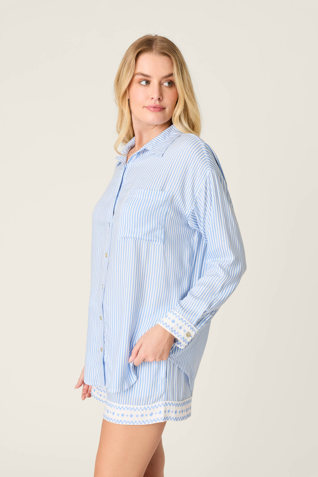 Frutta Fresca Striped Short Lounge Set