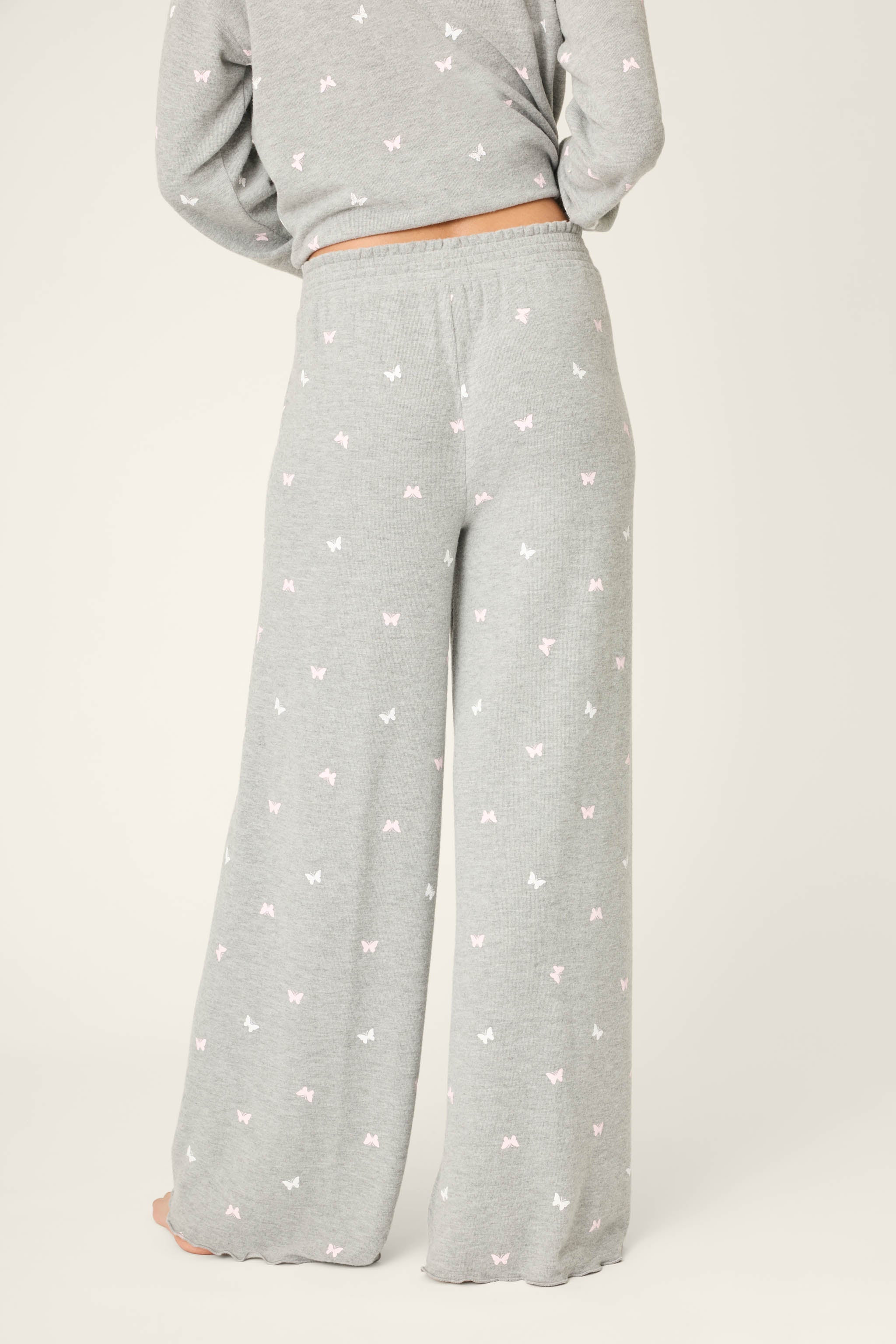 Peachy Mix & Match Butterfly Kisses Open Leg Pajama Pants