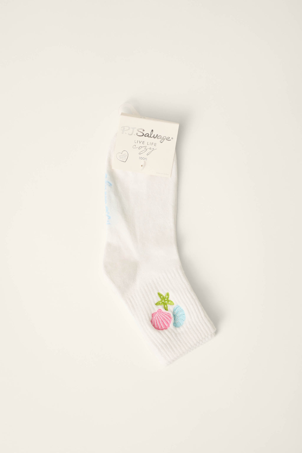 Playful Prints She Sells Seashells Quarter Crew Socks